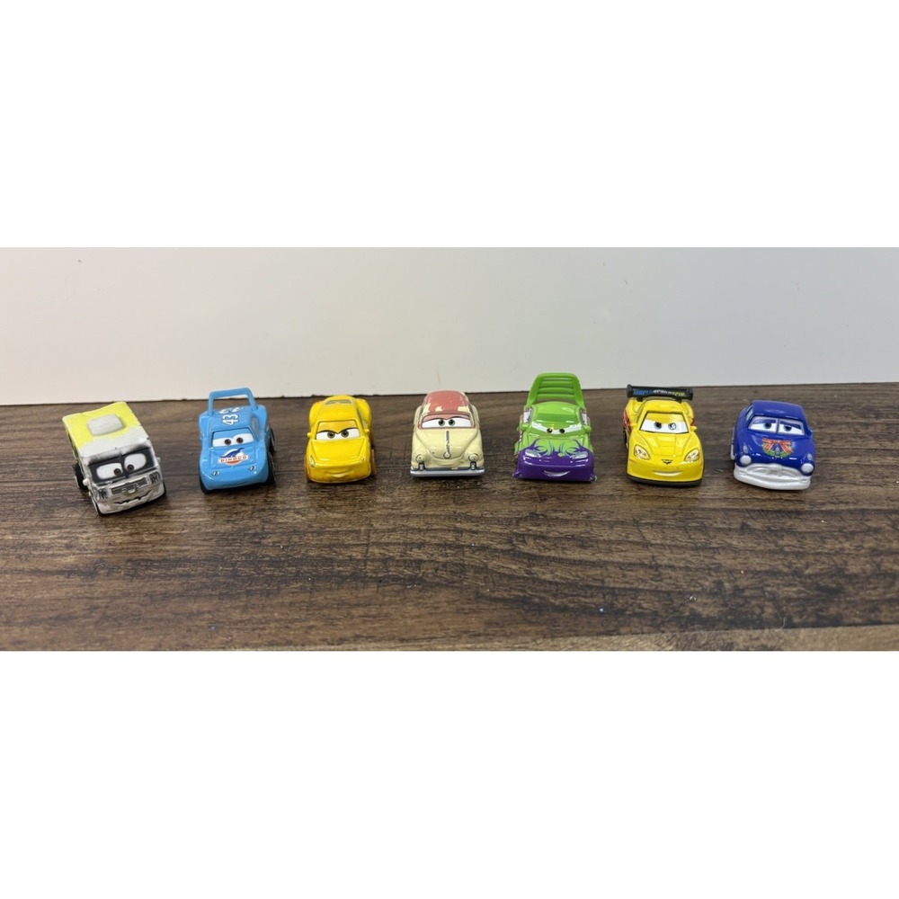 Disney Pixar Cars Lot of 7 Mini Racers Louise Wingo Arvy Hudson Cruz Dinoco